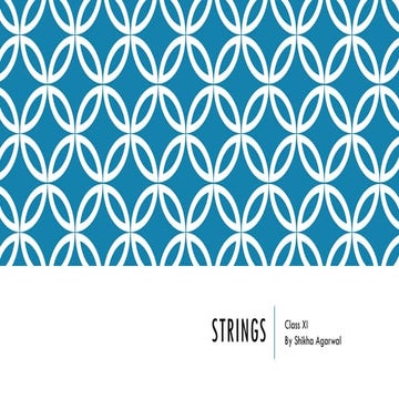 STRINGS IN PYTHON | PPTX