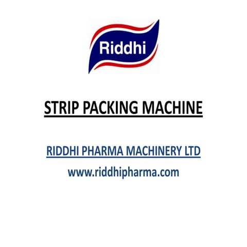 STRIP PACKING MACHINE | PPTX