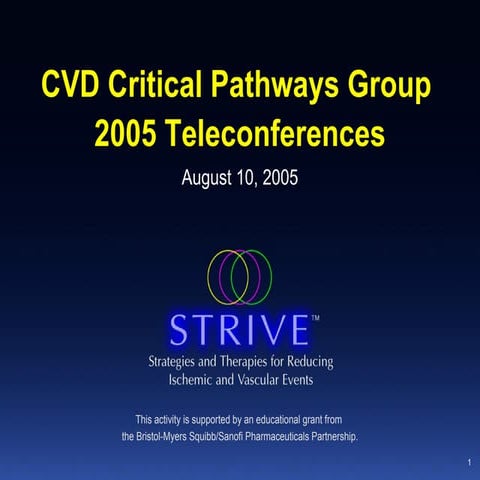 Strive Teleconf Presentation Aug10 2005