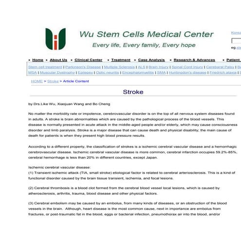 Stem Cells for Stroke Treatment: A Promising Frontier in Regenerative ...
