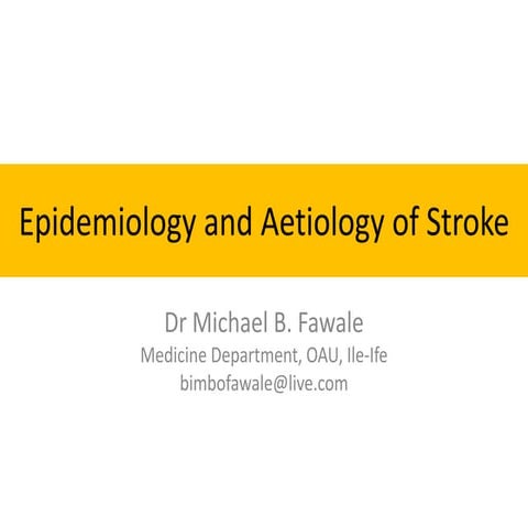 Stroke epidemiology
