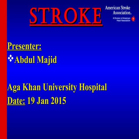Stroke final ppt