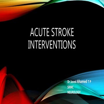 Acute Stroke management