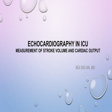 Stroke volume and cardiac output