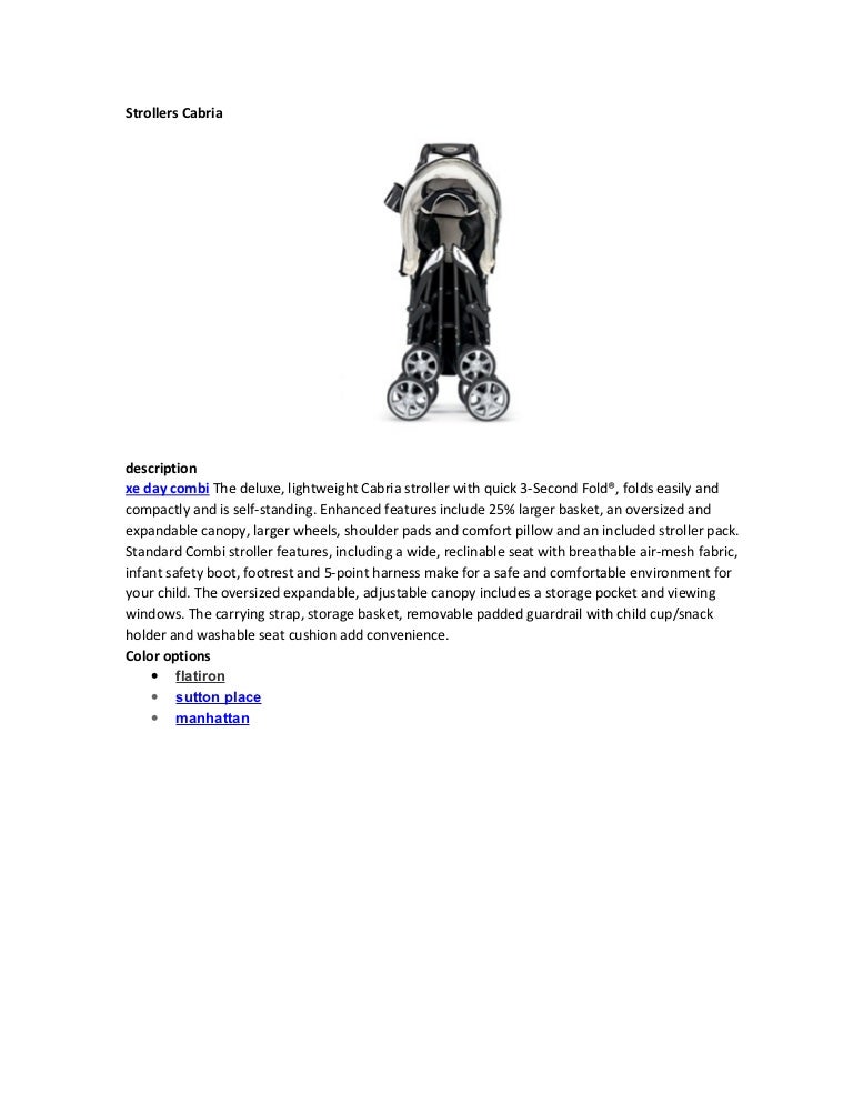 combi cabria stroller