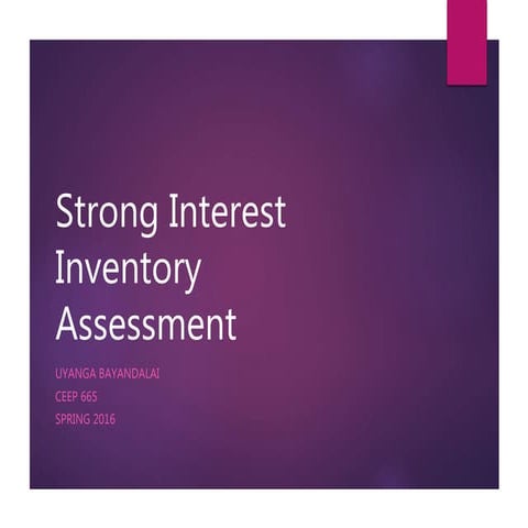 Strong Interest Inventory