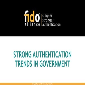 Strong Authentication Trends in Government