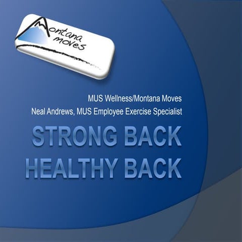 Strong Back, Healthy Back | PDF