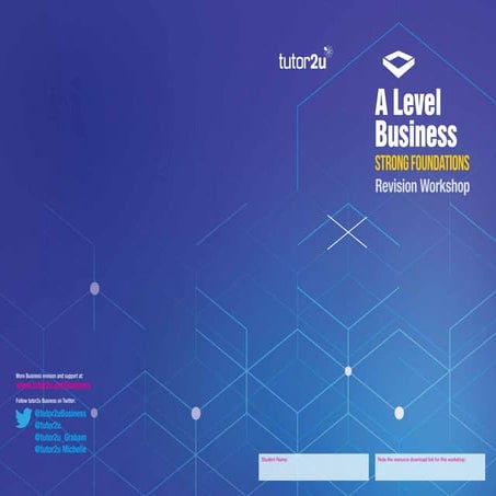 A Level Business Strong Foundations