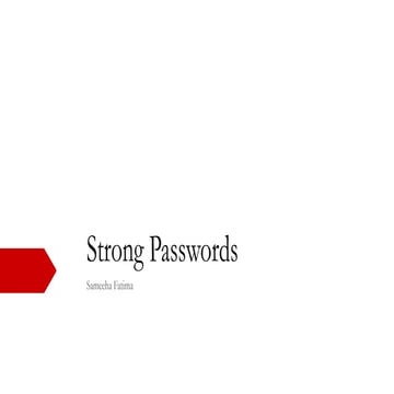 Strong Passwords