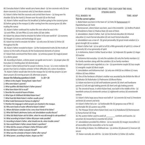 Strong Roots Question important for the students of higher Secondary | PPT