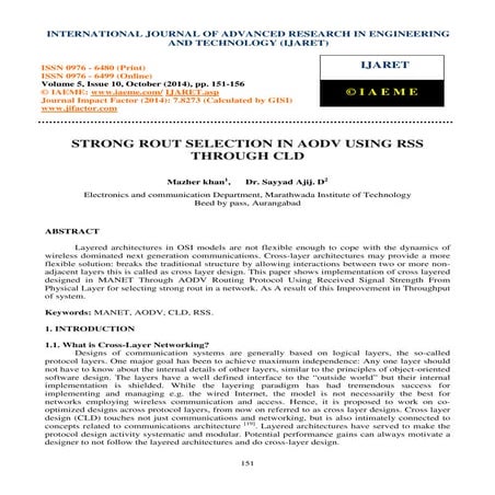 Cross layer design and optimization | PPTX