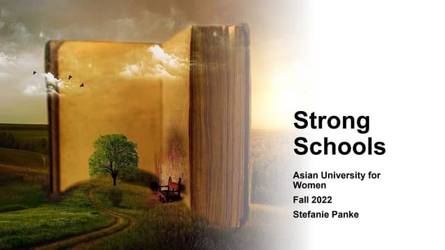 AUW 2022 Strong Schools: Session 1