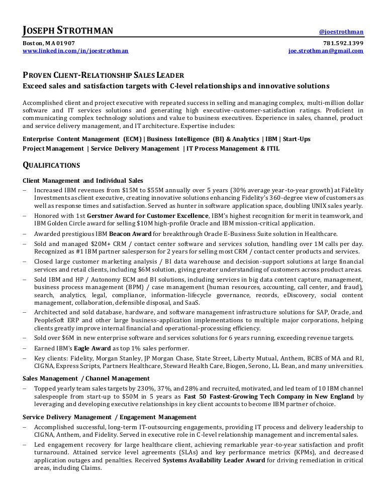 enterprise content management resume