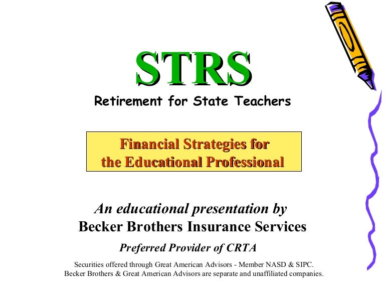 Strs Retirement Chart