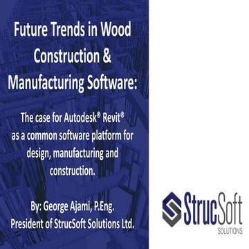 StrucSoft Prefab Wood University of Utah slideshare