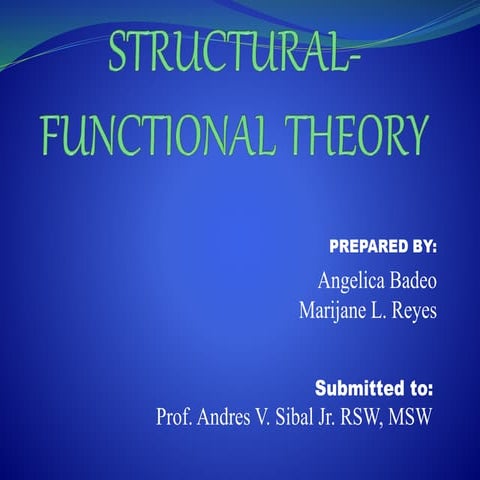 Structural Functional Theory