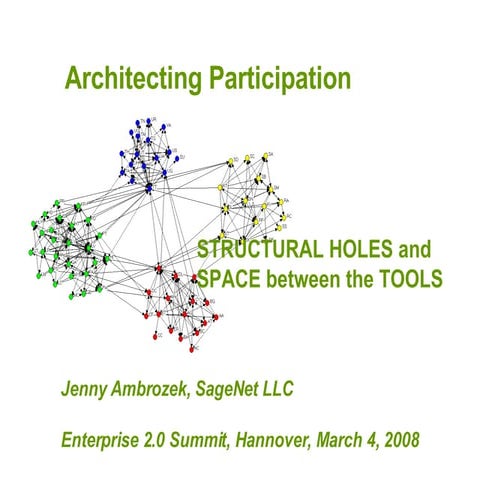 Structural Holes & the Space between the Tools