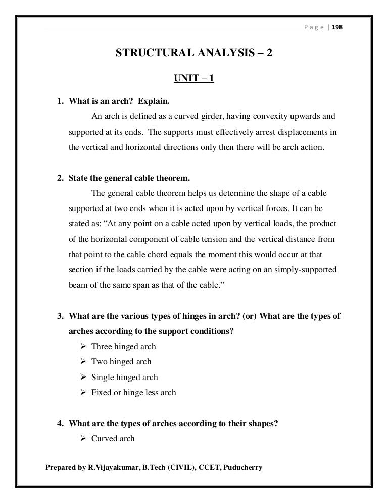 Structural analysis 2