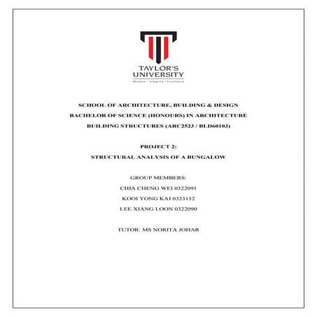 Structural analysis of a bungalow report