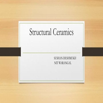 Structural ceramics 