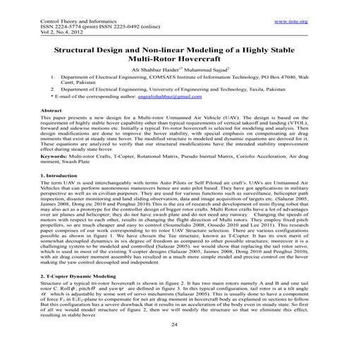 Structural design and non linear modeling of a highly stable