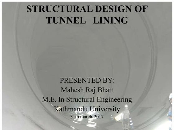 Lining in tunnels | PPTX