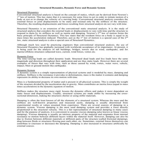 Structural dynamics and earthquake engineering