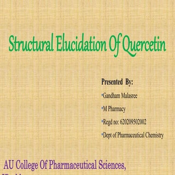 Structural elucidation of quercetin