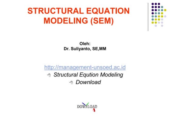 Structural equation modeling | PDF