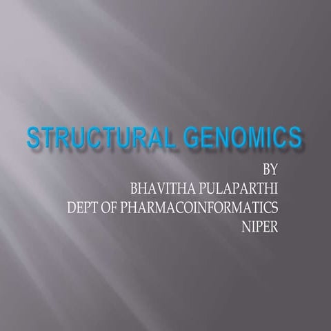 Structural genomics
