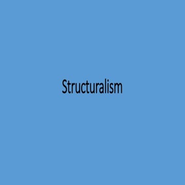 Structuralism