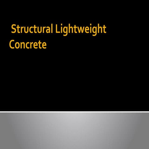 Structural lightweight concrete