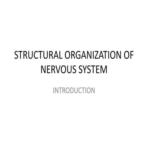 Structural organization of nervous system new