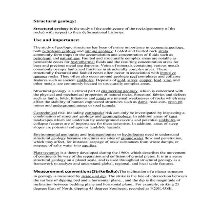 Structural Geology for petroleum Egineering Geology