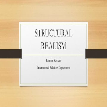 Structural realism lecture presentation