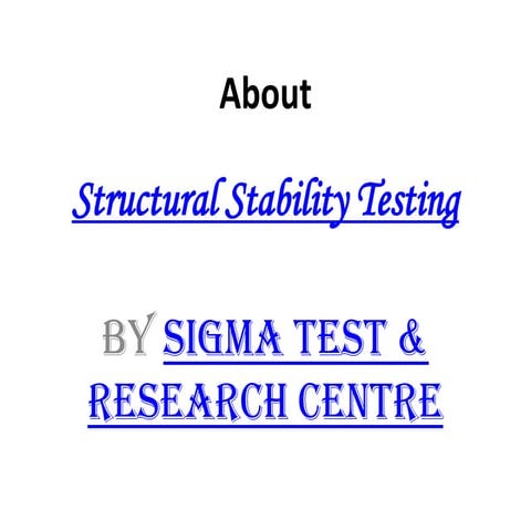 Structural stability testing | PPT