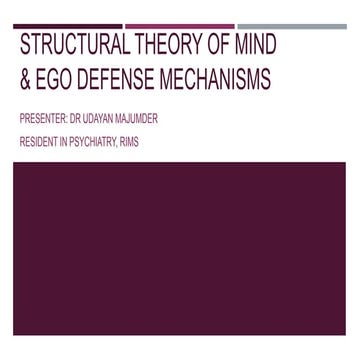 Structural theory of mind and ego defense mechanism