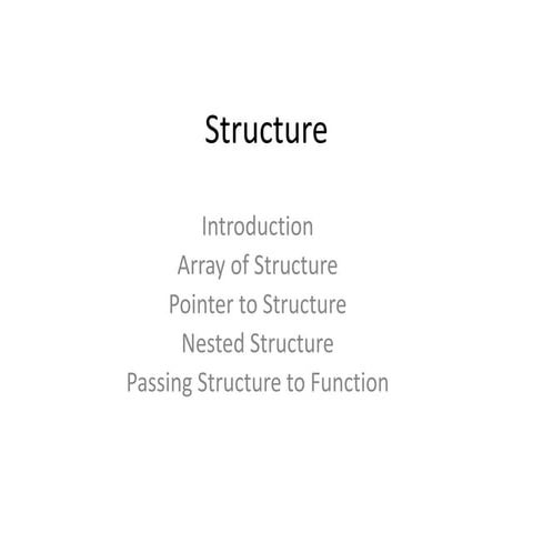 Structure in C | PPT