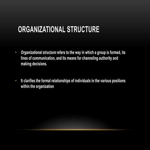 Organizational Structure