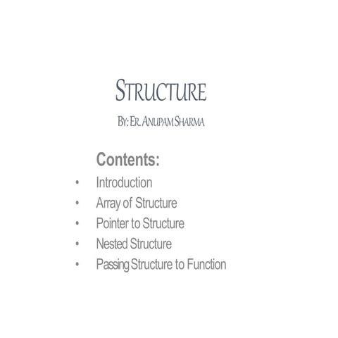 Structure in C language | PPT