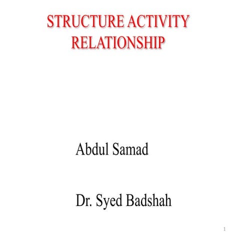Structure activity relationship 6