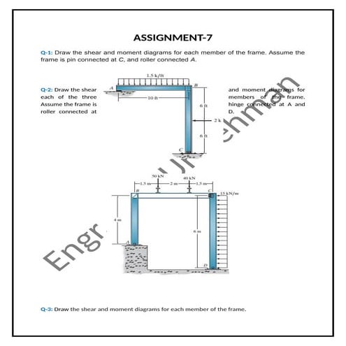 Structure analysis assignment 7 frame analysis