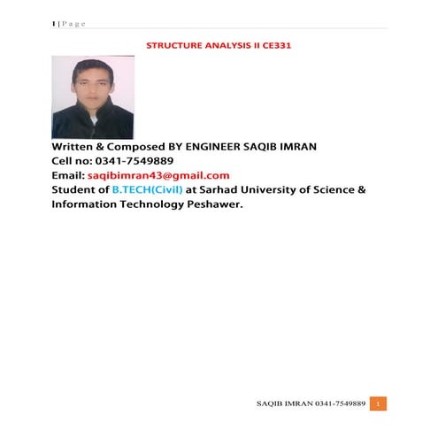 Structure analysis ii ce331 pdf