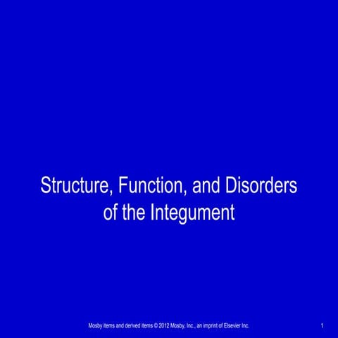 Structure and function of the integument