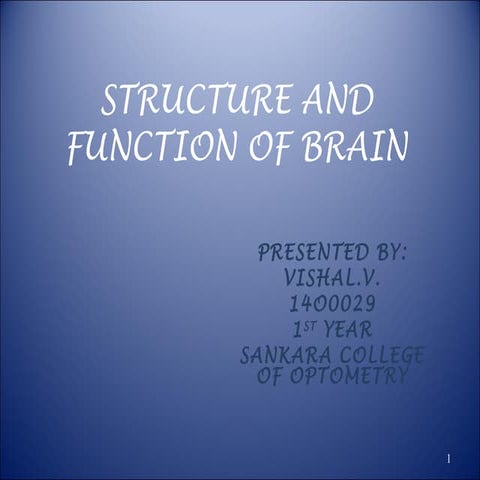 Structure and functions of brain 