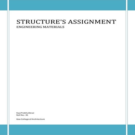 Structure assignment on engineering materials | PDF