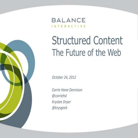 Structured Content - The Future of the Web