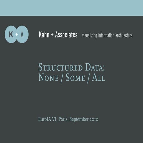 Structured data EuroIA IV
