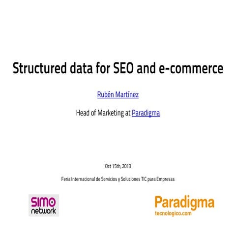 Structured data for e-commerce